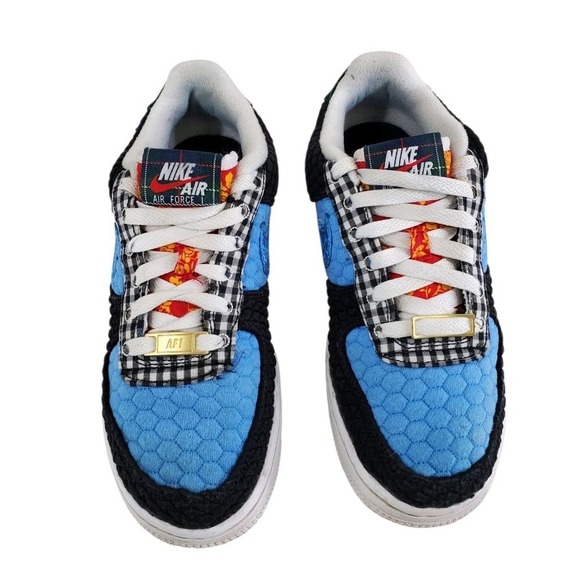 Nike AF1 LV8 GS Low Sneakers Shoes Youth 4.5 Y Womens 6 Blue Black White - Picture 4 of 13